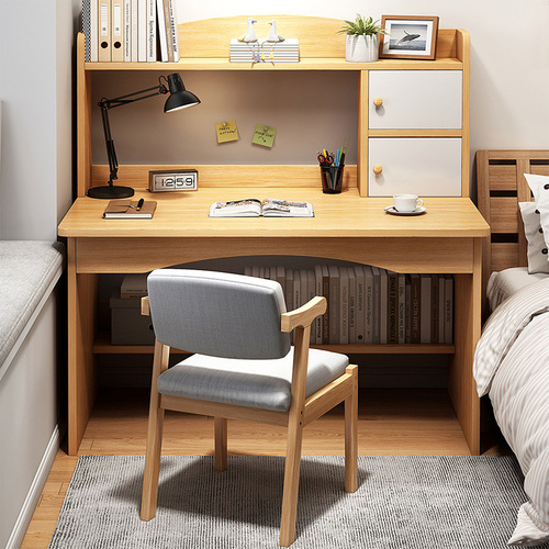 Computer desk desktop home desk bookshelf integrated simple student study table bedroom study office writing table