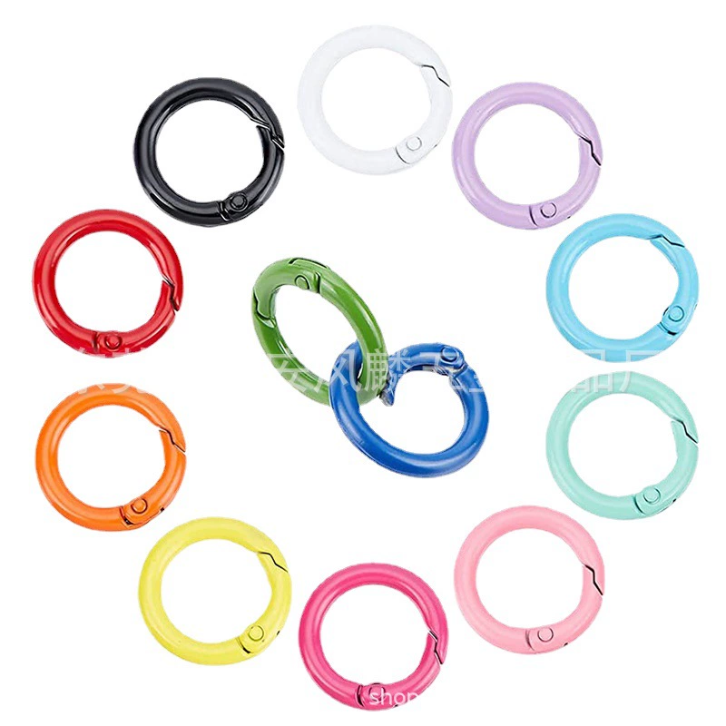 В наличии 25 мм цветная катушка для краски металлическое отверстие круг кольцо ювелирные изделия пружинная Пряжка Переплетное кольцо для книги