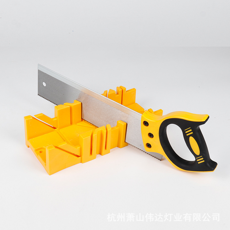 多角度木工斜锯柜45°90°夹背锯角度锯盒直角斜切锯子斜锯柜