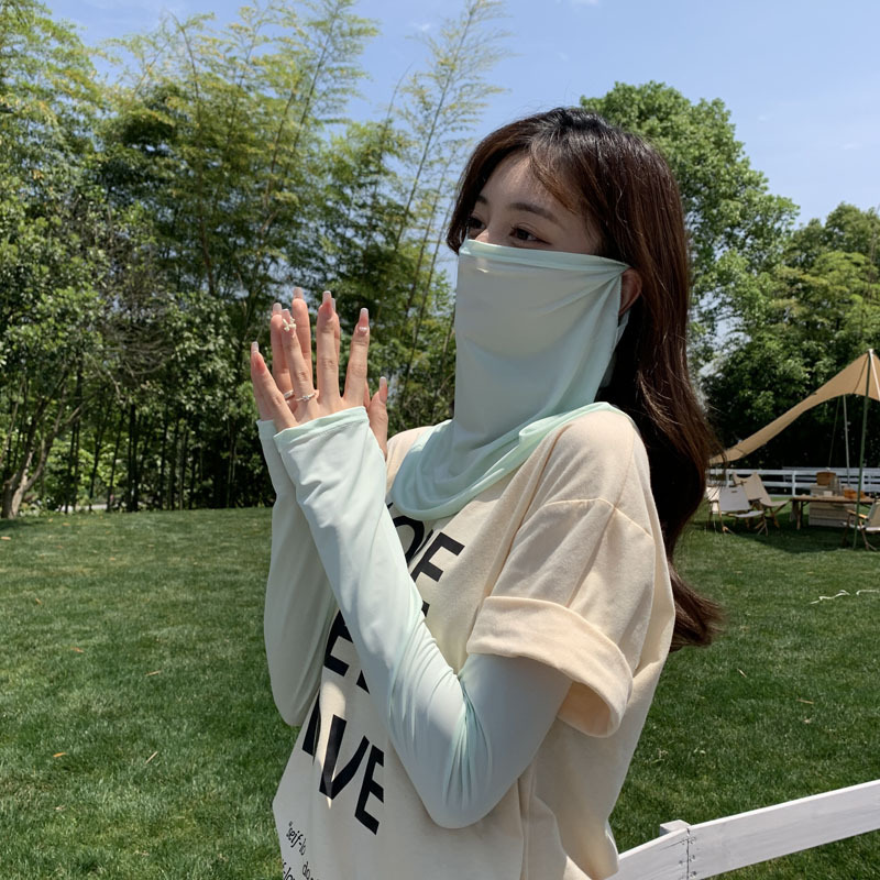 Sun Protection Face Mask For Women Full Coverage Ice Silk Veil_voghion.com