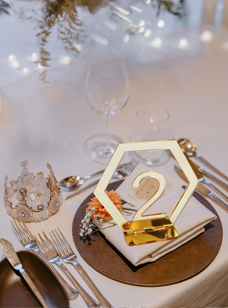 Clear Acrylic Table Number Sign
