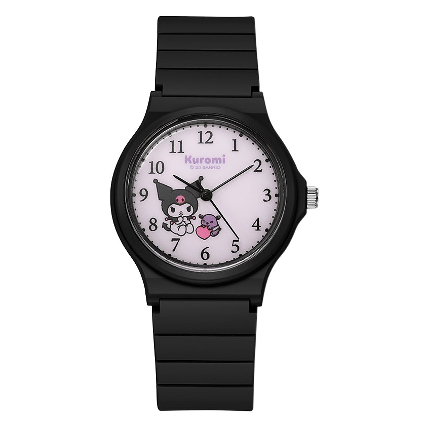 Nuevo reloj de dibujos animados Sanrio lindo reloj infantil reloj de cuarzo para estudiantes de primaria y secundaria reloj de examen mudo puntero