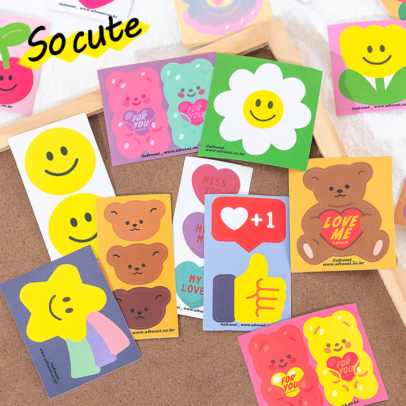 A0 Corea del Sur lindo Margarita amor cara sonriente INS de dibujos animados pegatinas de computadora diario decorativo emoji pegatinas