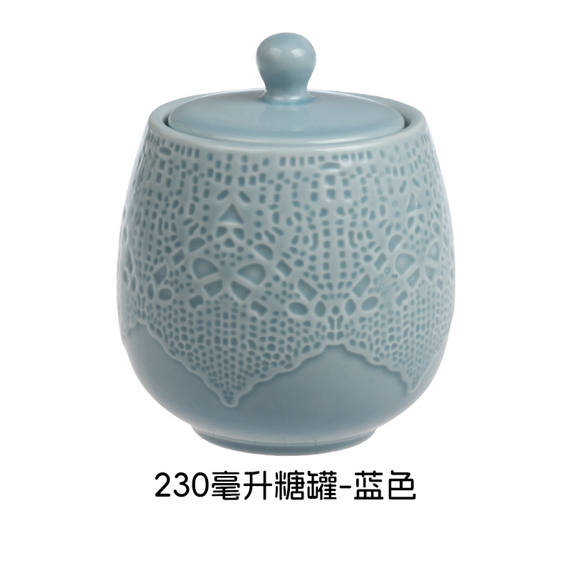 Relieve suave y fácil de limpiar estilo nórdico minimalista elegante romántico encaje cubiertos de cerámica set
