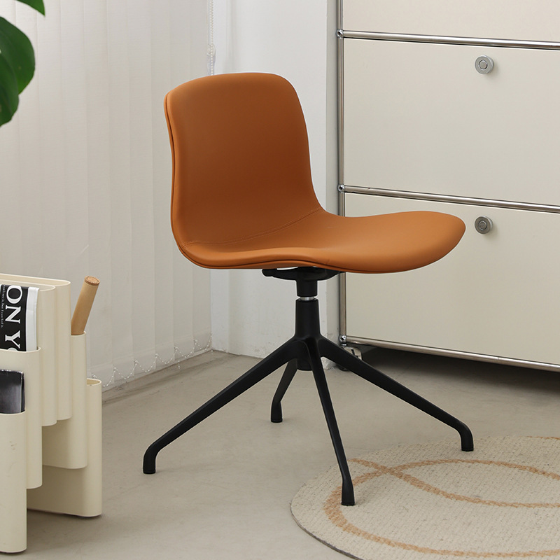 Nordic Modern Simple Backrest Office Computer Chair Home Comfortable Sedentary Lifting Rotating Desk Chair with Roller