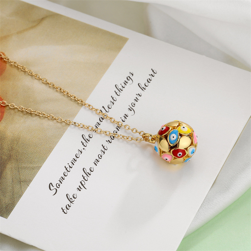 Fashion Geometric Copper Necklace Dripping Oil Copper Necklaces