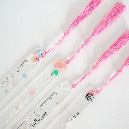 Transparent Acrylic Bookmark, Patterned Bookmark, Student Learning Supplies Stationery Gift Creative Gift Cross-border