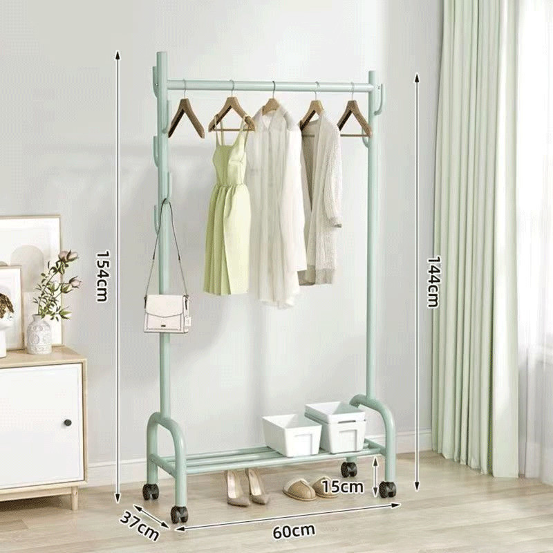 Tendedero, piso, piso, tendedero interior, balcón, dormitorio, ropa colgante, perchero simple de un solo poste para el hogar image 9