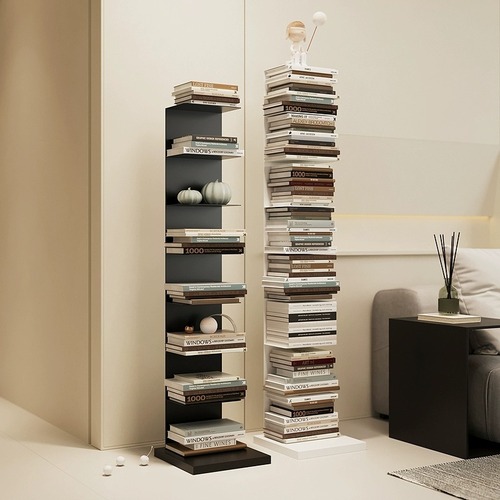 Invisible bookshelf floor standing display rack living room simple ironwork Nordic standing small bookshelf corner book storage bookcase