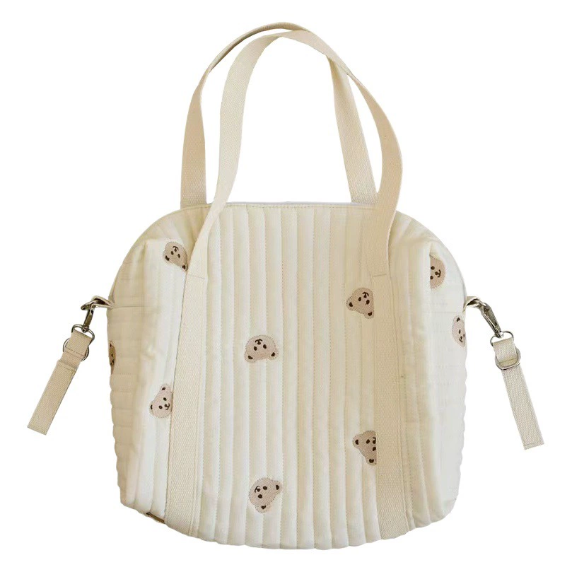 INS новая хлопковая сумка для мамы с вышивкой на молнии, сумка для детской коляски, подвесная сумка, сумка для подгузников, сумка для мамы и ребенка