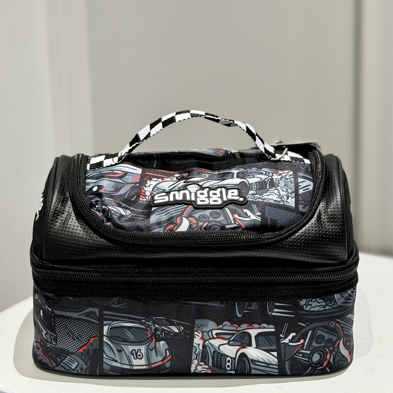 澳洲Smiggle餐包黑色賽車單肩便當包午飯保溫包手提冰包收納合集