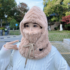 帽子の男性の女性の新型の保温自転車の防風マスクの防寒とベルベットの厚い首の保護の首のカバーの一体的な顔の保護