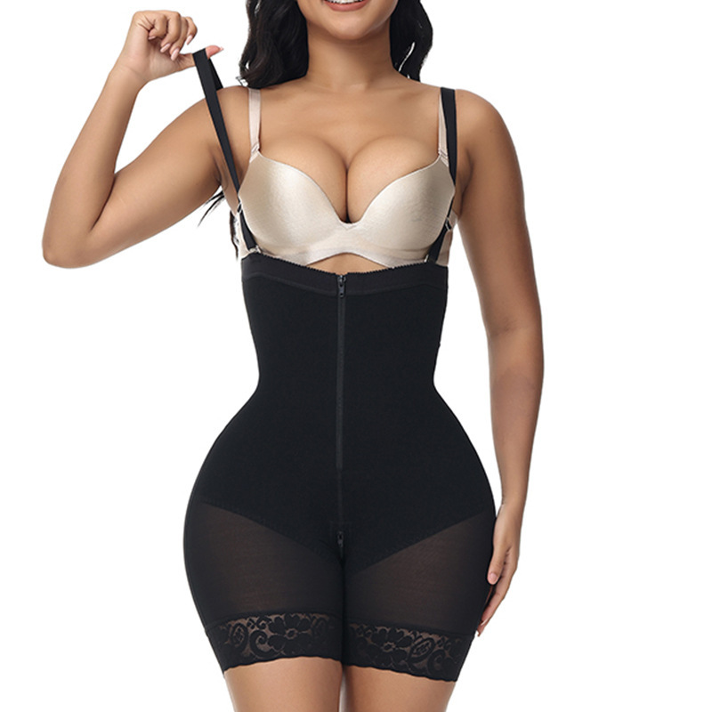 New zipper inner-breasted high waist suspenders abdominal body fat woman large size underwear body-shaping manufacturers corset