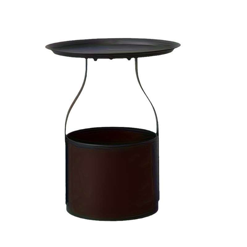 Sofá de viento de crema dormitorio pequeño mesilla de cabecera sala de estar mini cafeteria en línea pequeña mesa redonda de hierro forjado