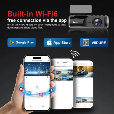 Dashcam 4K Wide-Angle Parking – Driving recorder