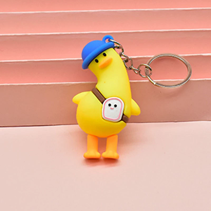 Creative woven three dimensional doll, cute keychain, backpack accessory, duck, Birthday gift