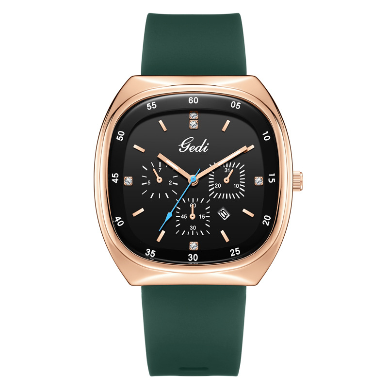 Rose shell black plate green belt