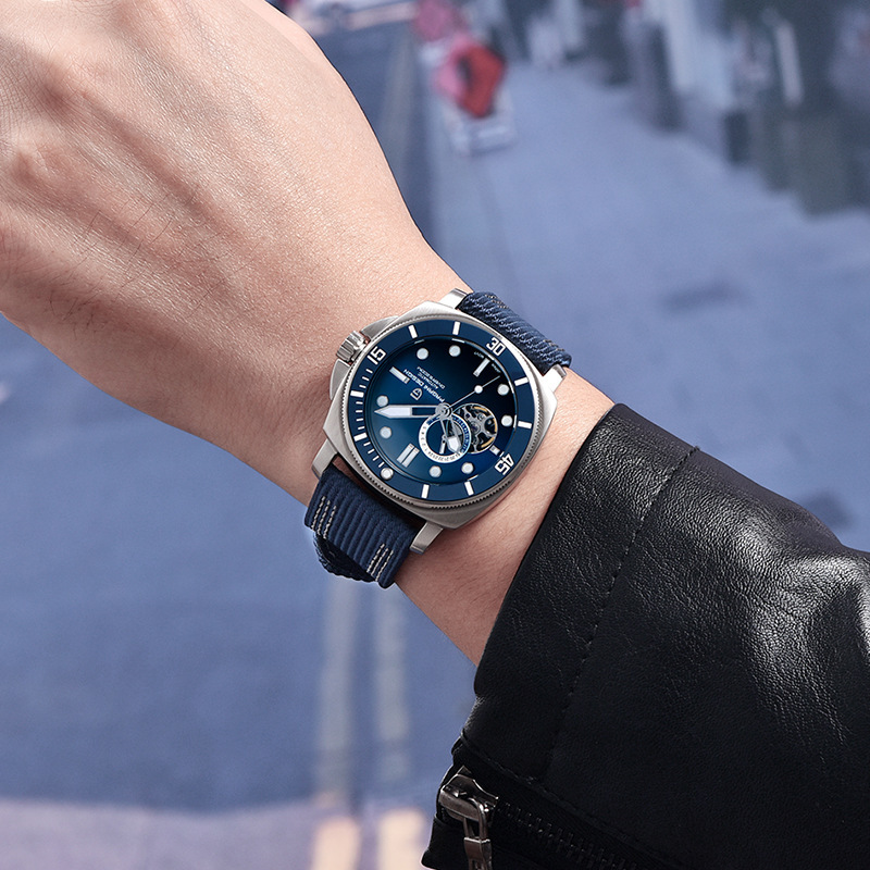 Paganidesign bojiani PD1736 reloj para hombre reloj mecánico automático Acero inoxidable luminoso reloj impermeable