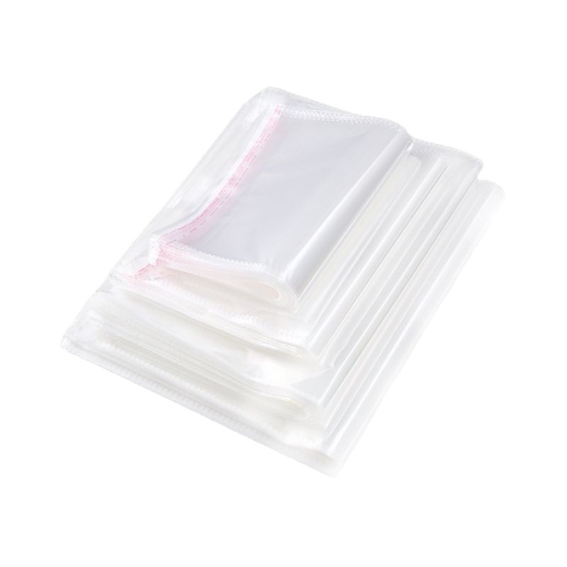 bolsa opp bolsa autoadhesiva bolsa de embalaje adhesivo de ropa abertura plana engrosada cabeza de plástico transparente auto sellado bolsa autoadhesiva
