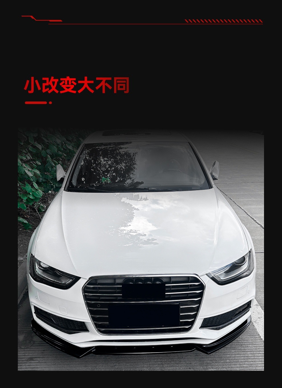Suitable for 2013-2016 Audi A4 B8.5 A5 8t Sline Integrated Front Lip and Front Spoiler Modification Parts