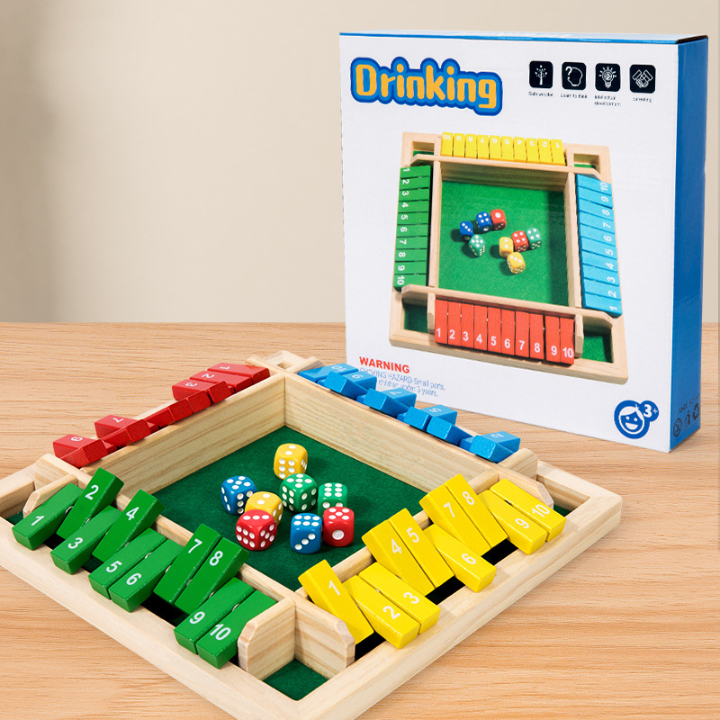 跨境数字四面翻牌游戏亲子互动休闲聚会桌游儿童逻辑思维益智玩具