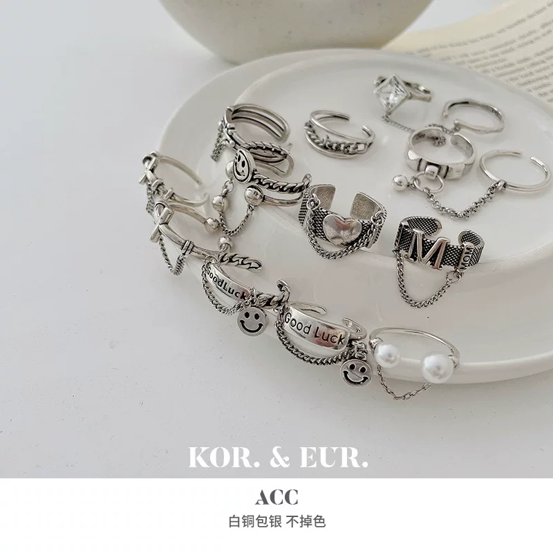 Adjustable Ring (925 Silver) — Small Design Rings, Non-Fading High-Quality Sample