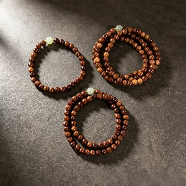 Live supply of old peach wood and Dongling jade bracelets, single-loop, double-loop, triple-loop, stackable, rotating, artistic Buddhist beads wholesale