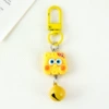 Sponge pleated skirt, cartoon small bell, keychain