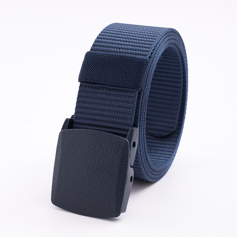 Cinturón de Lona/Nylon sin Metal para Hombre y Mujer, Hebilla de Plástico, Apto para Entrenamiento y Control de Seguridad, Venta por Mayor