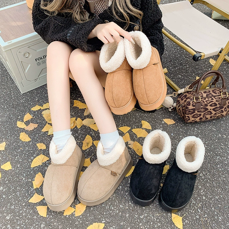 Абрикосовые сапоги Kapobala Snow Boots Женские зимние меховые