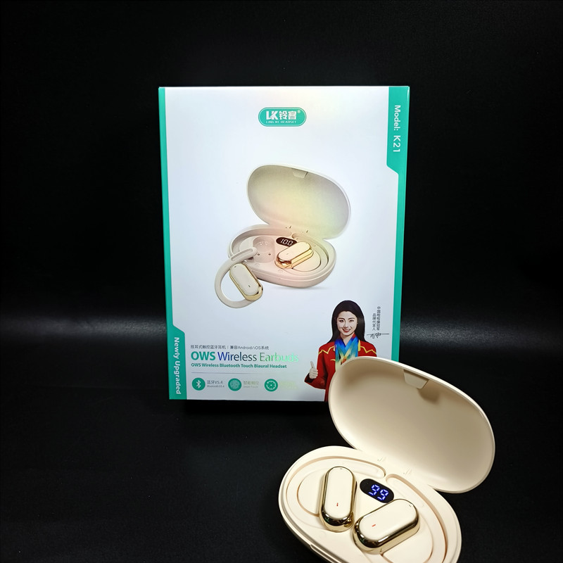 Open-Ear Bone Conduction Bluetooth Earphones with Long Battery Life, Wireless Bone Conduction Bluetooth Earphones