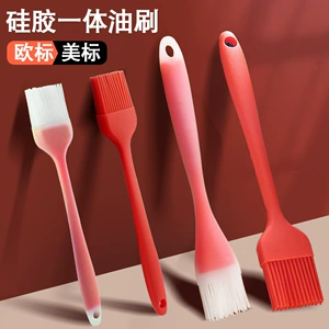 [跨境现货大小号硅胶油刷一体烧烤刷厨房酱油刷调料刷家用烘焙用具]