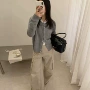 新款圆领秋季宽松开衫