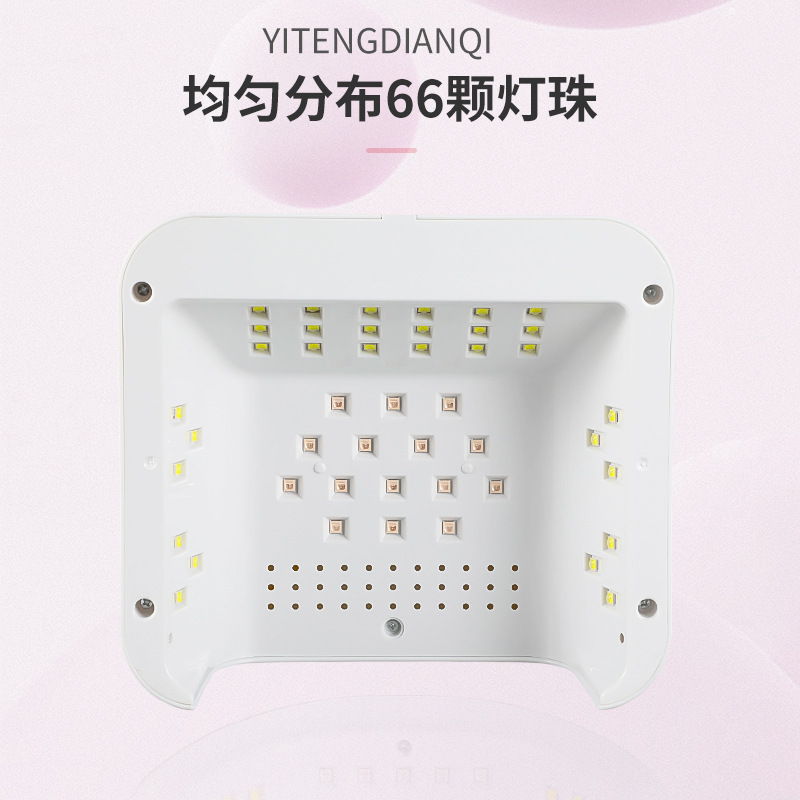 268W桌面化妆镜收纳美甲灯 速干光疗灯烘干机  led智能感应美甲灯