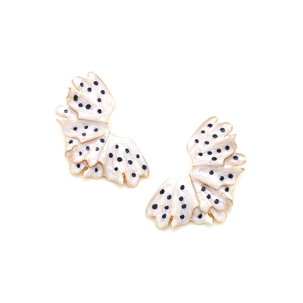 Leaf Pattern Women's Gender Enamel Design 1 Pair Simple Style Leaf Enamel Zinc Alloy Ear Studs