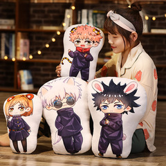 Second-dimensional anime and manga "Jujutsu Kaisen" merchandise: Five-Headed Sorcerer Gojo Satoru & Yuji Itadori plush cuddle pillows—wholesale available