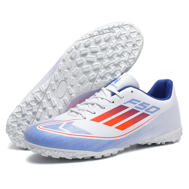 2025 nuevos zapatos de fútbol transfronterizos para hombres y mujeres, zapatos de entrenamiento de entrenamiento de clavos de clavos de juventud