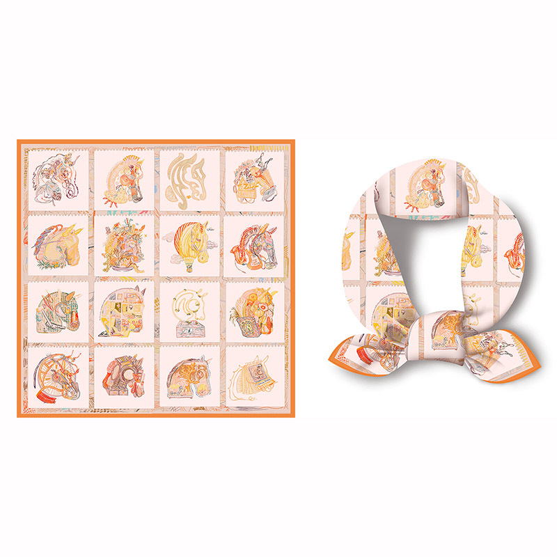 53cm bufandas mujeres moda verano Joker decorativo Cuello pequeño bufanda de pelo con bufanda delgada