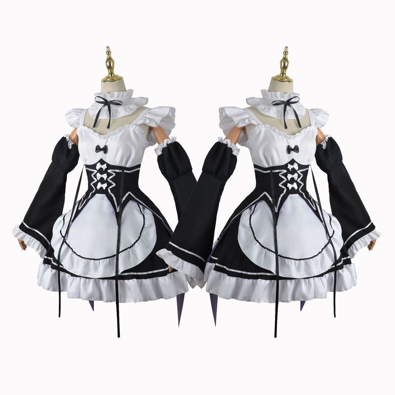 ゼロから始める异世界生活ライムメイドcos服ラムメイド二次元アニメ衣装フルセット|undefined
