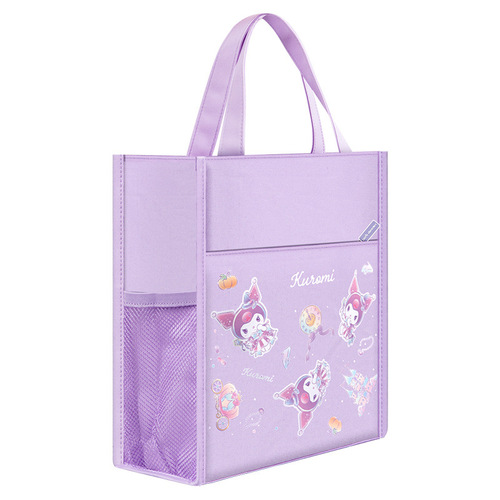 Sanrio genuine primary school student tutoring bag carrying book bag children's tutoring bag art bag Kuromi cartoon document bag