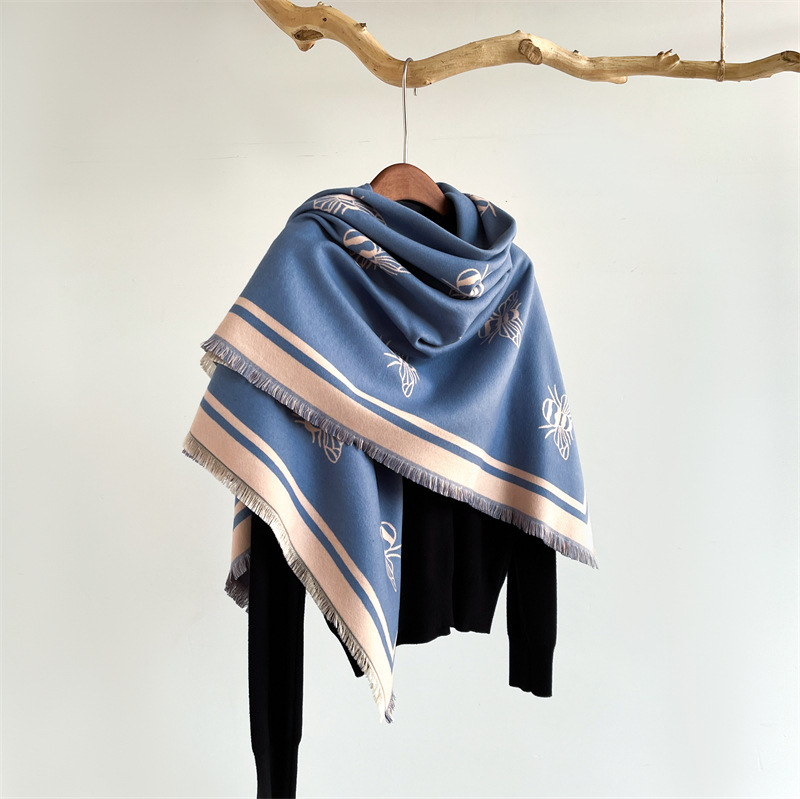 Herbst und winter neue temperament biene großen quadratischen schal urlaub stil kaschmir warmen schal schal_voghion.com