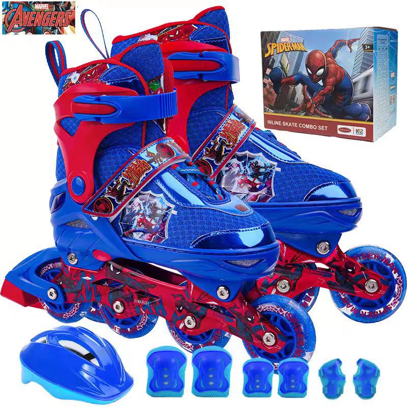 Women's Outdoor Full Flash Training Roller Skates Set Inline Skates Flashing Wheels