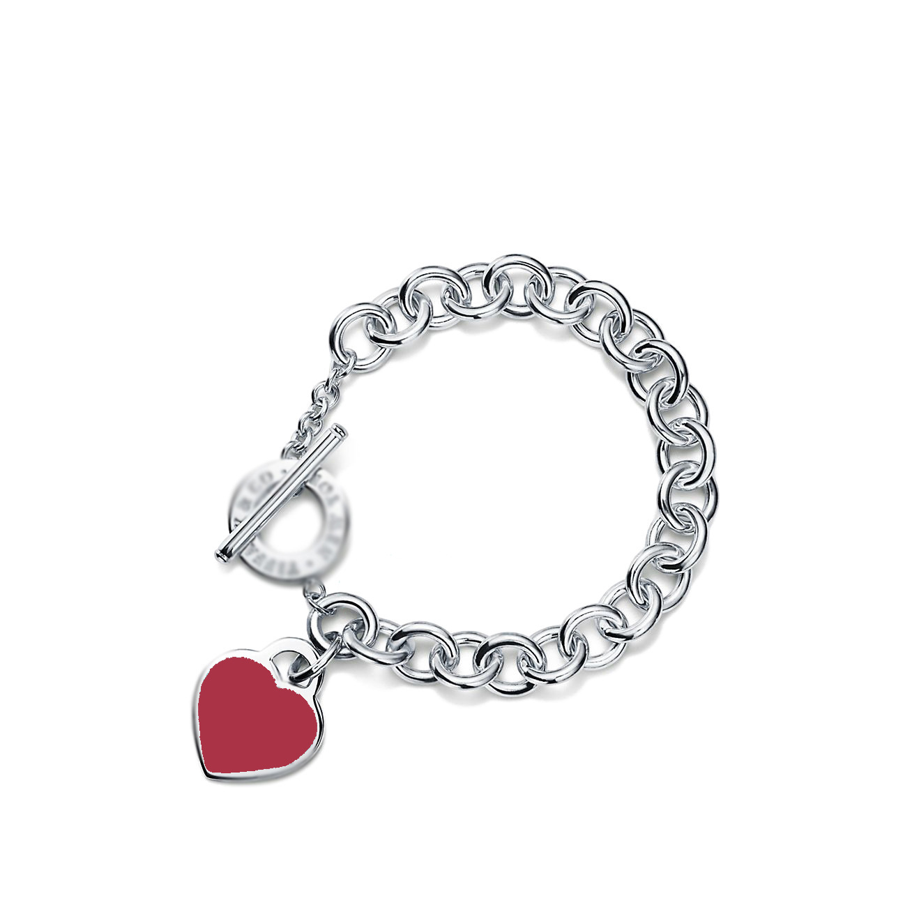실버 레드 하트 TO 팔찌