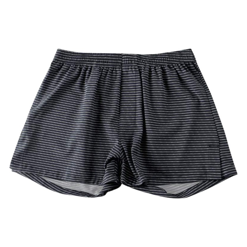 Ropa interior de los hombres algodón a rayas boxer shorts sueltos transpirable niños más tamaño boxer shorts cabeza juventud ropa interior