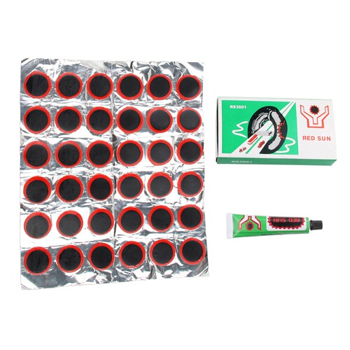 Mountain bike bicycle tire repair tool set tire leak portable tire repair tool repair cold patch film