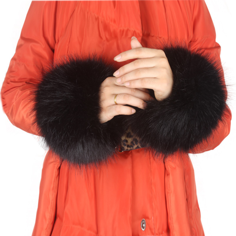 Fox fur imitation fur fur fur hand ring fur wristband women's sleeve raccoon fur white bracelet cuff wristband winter
