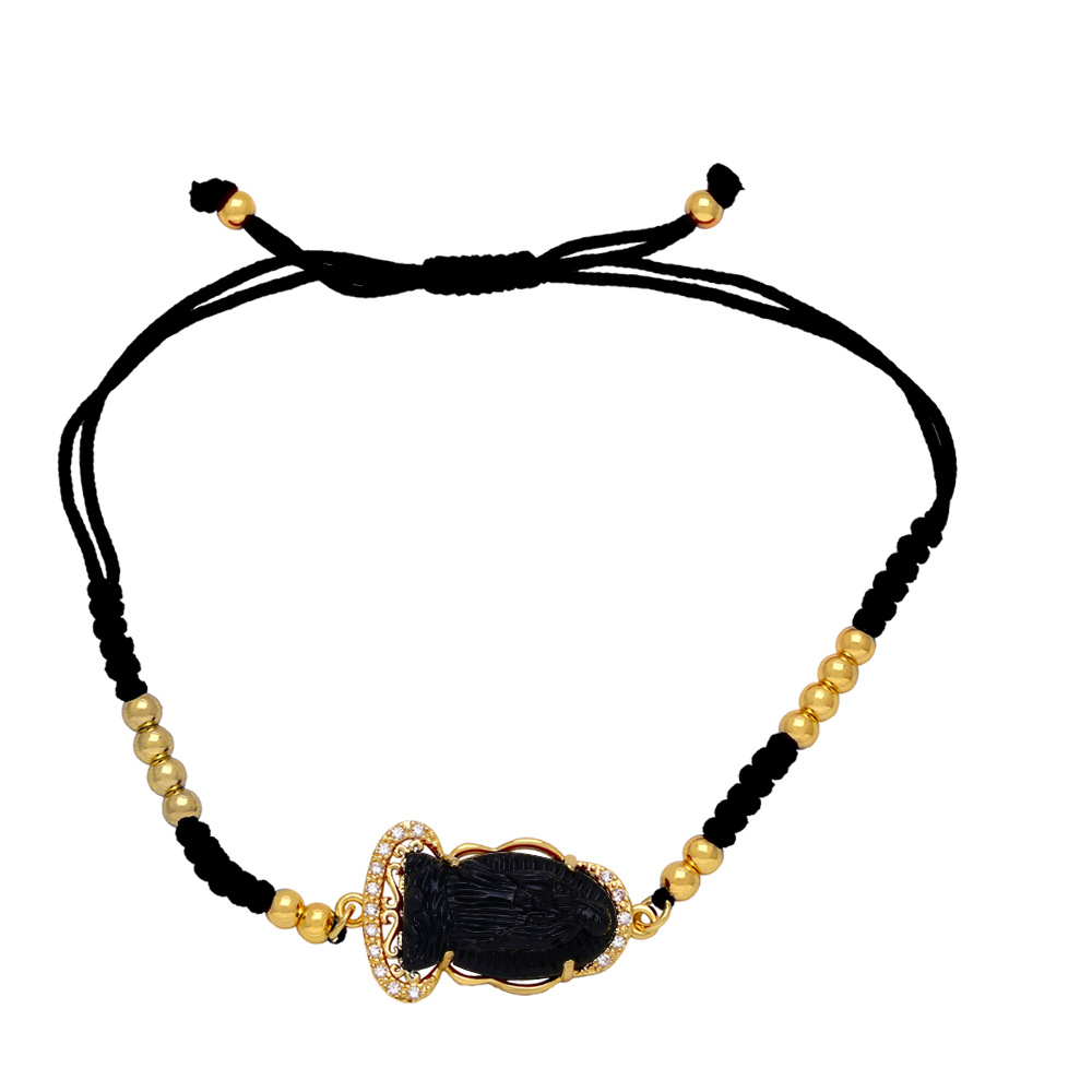 Fashion Portrait Copper Bracelets Inlay Zircon Copper Bracelets