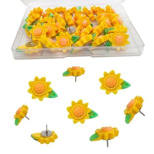 Cross Border Flower Sunflower Pin Sunflower Resin Photo Wall Message Board Fixed Decorative Tack Pin