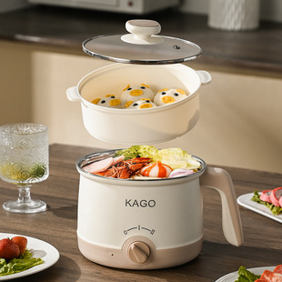 Electric Cooking Pot 304 Stainless Steel Uncoated Small Electric Hot Pot Multi-Functional Baby Porridge and Food Supplement Pot Steaming and Cooking All in One