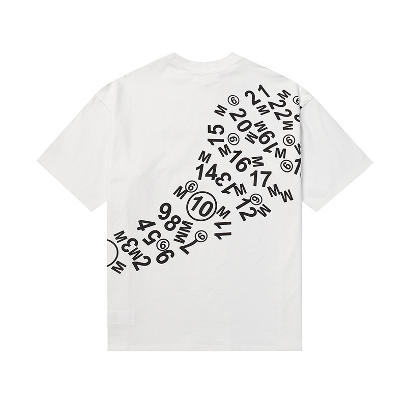 Maison Margiela MM6 ピュアコットン二重糸半袖メンズ Tシャツ高品質スポットのクロスボーダー限定|undefined